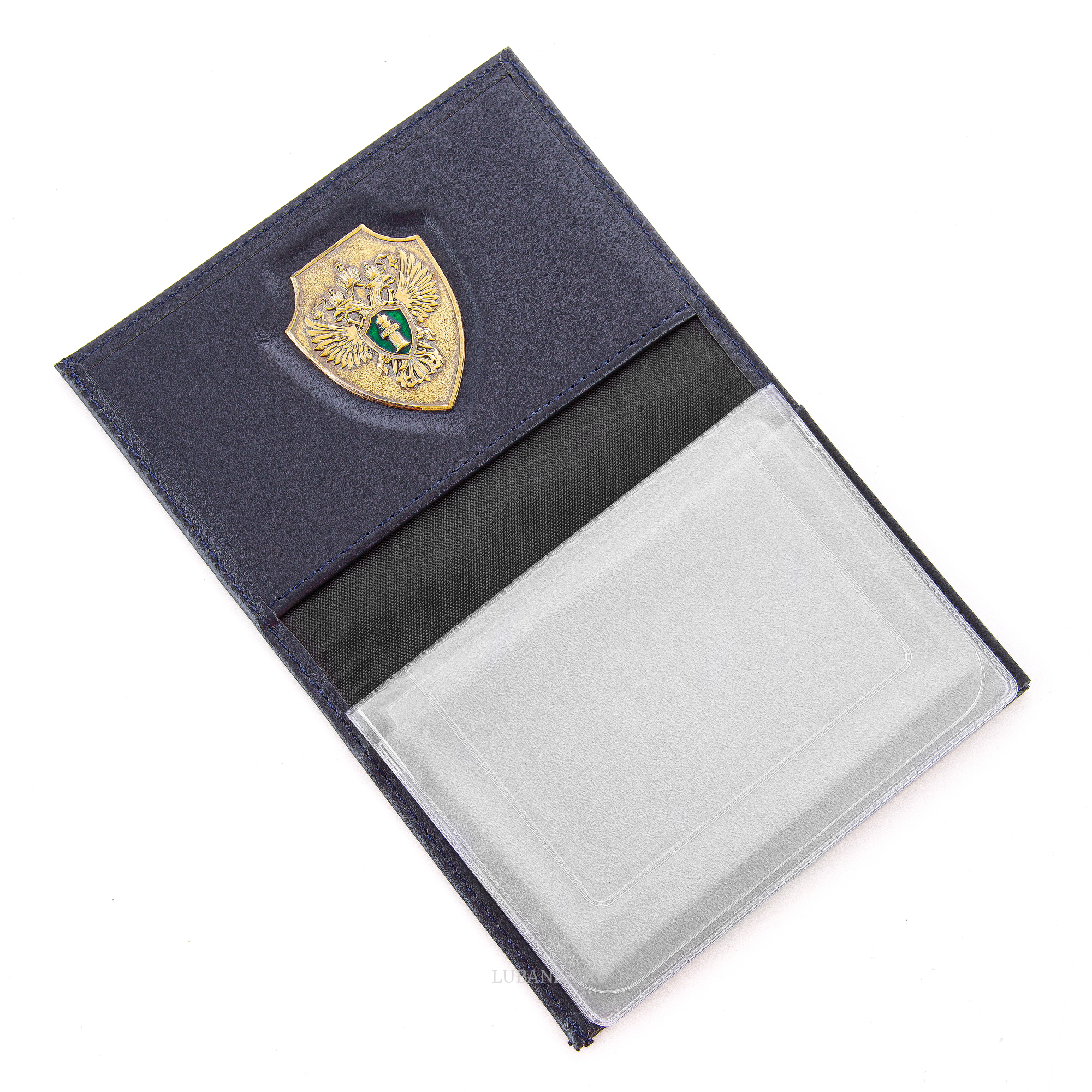 Обложка для автодокументов и удостоверения Прокуратура с жетоном темно синяя